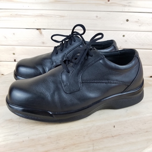 Apex B2000M Black Leather Comfort Shoes Men\'s Size 9.5 X-Wide Lace-up Oxfords main image 9
